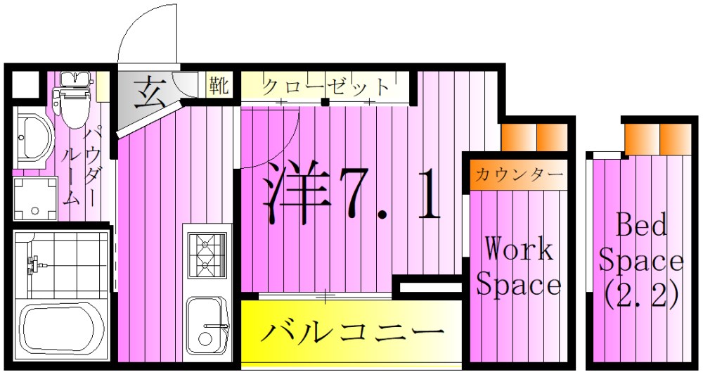 My Style vintage 綾瀬南 間取り図