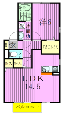 セブンオークスＧ 202号室 間取り