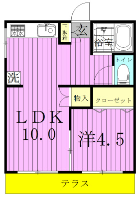 ローレルハイツ 101号室 間取り