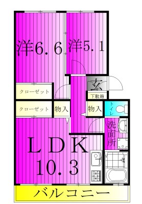 マンションサンエポック 208号室 間取り