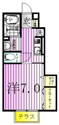 クレベール（西伊興） 間取り図