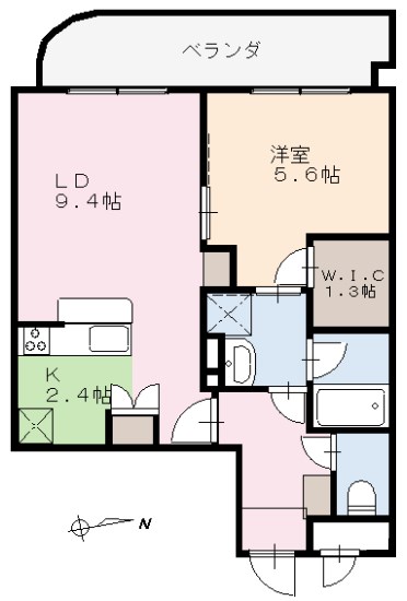オアシスＤ棟 202号室 間取り