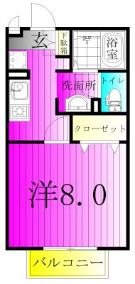 エスポワール 206号室 間取り