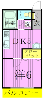 フラワーエステート 102号室 間取り