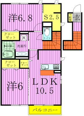 ボナール酒井根Ⅱ号棟 間取り図