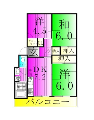 パークサイドレジデンス 307号室 間取り