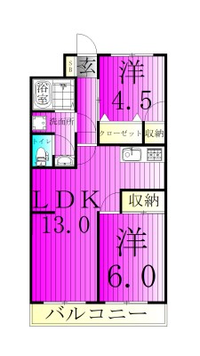 第1松葉町マンション 303号室 間取り