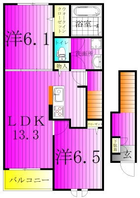 セレスタ 202号室 間取り