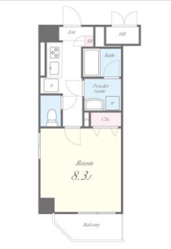 エスポアール扇西 間取り図