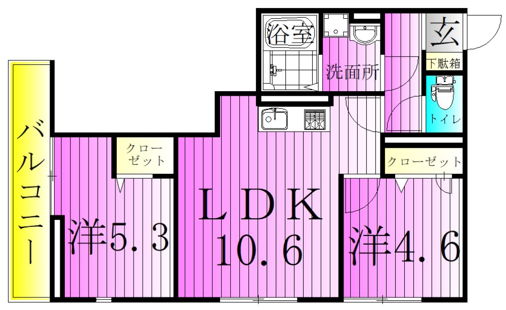 グラナーデ六町Ⅱ 間取り図