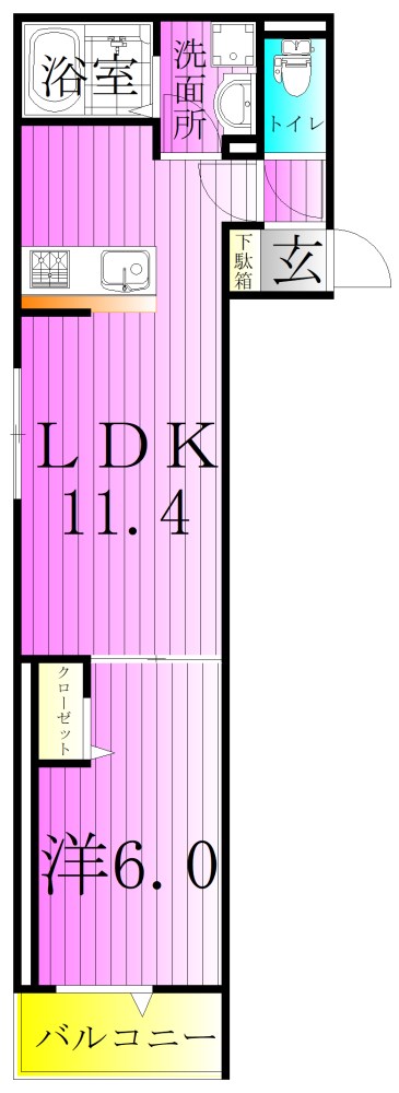 グラナーデ六町Ⅱ 間取り図