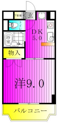 YRレジデンス 406号室 間取り