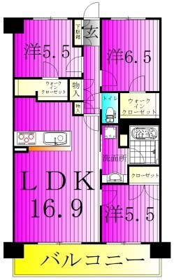 クレストフォルム柏サウスウィング 426号室 間取り