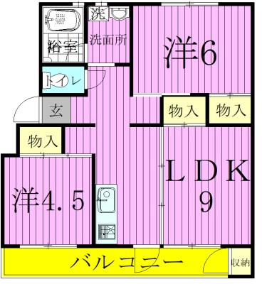 第2泉マンション 502号室 間取り