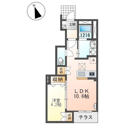 サンルージュ 103号室 間取り