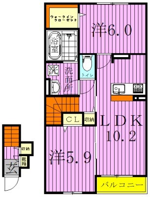 エンシーナ 203号室 間取り