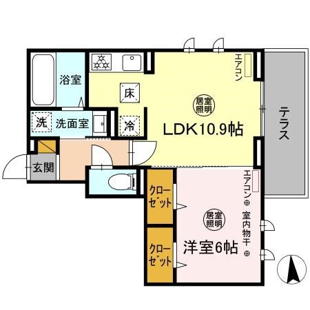 Ferro Pino 101号室 間取り