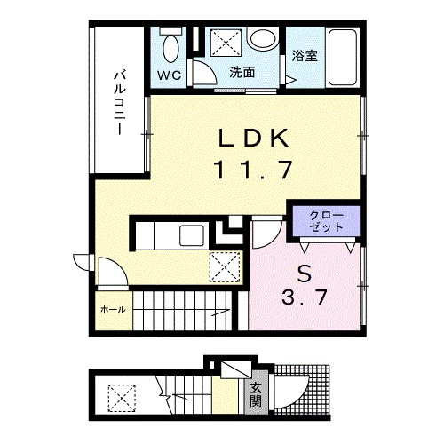 カレント　六笠 間取り図