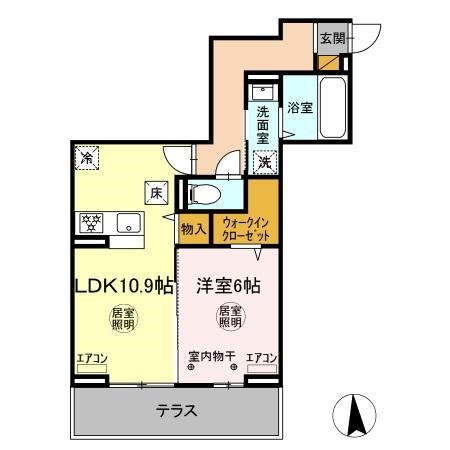 Ferro Pino 305号室 間取り