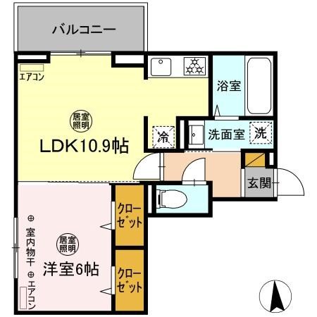 Ferro Pino 306号室 間取り