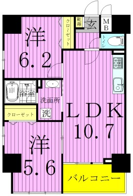 セレーノ六町 間取り図