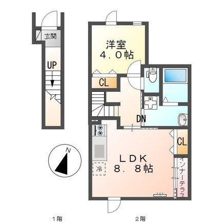 アイリス新鎌ヶ谷 201号室 間取り
