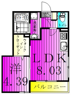 AJ馬橋V 101号室 間取り