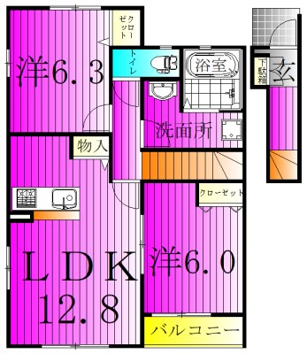 ソフィア　おおたかの森　A 201号室 間取り