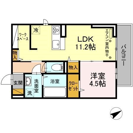 エミネンス 201号室 間取り