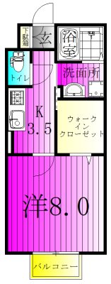 ベルフォーレ 206号室 間取り
