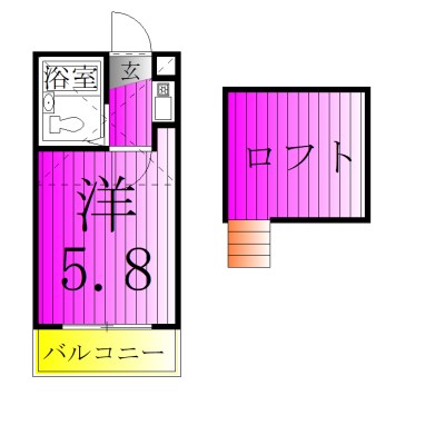 グランドソレイユ松戸 104号室 間取り