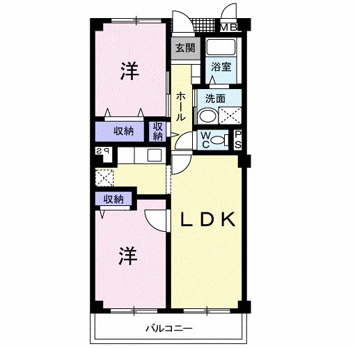 サンヒルズ柏Ｂ 202号室 間取り
