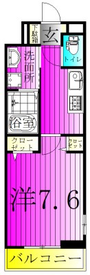 ジョリー柏 307号室 間取り