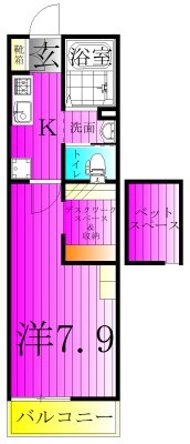 フラットおおたかの森 103号室 間取り