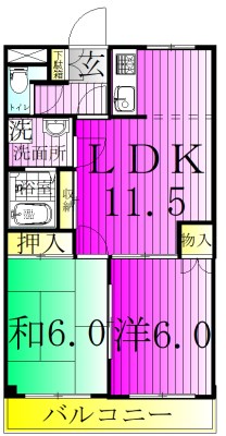 サンフィット渋谷 207号室 間取り
