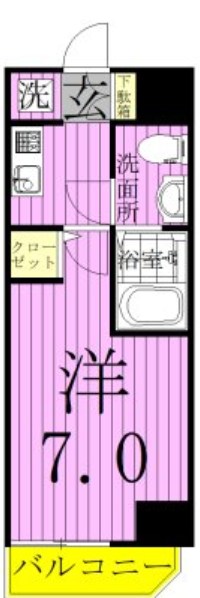 S-RESIDENCE松戸 503号室 間取り