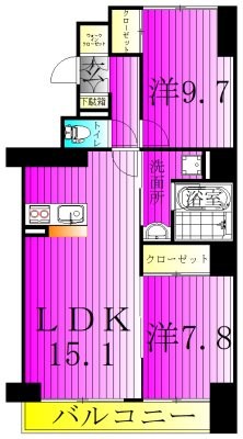 T's garden北柏　2号棟 205号室 間取り
