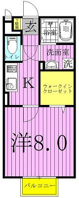 リトルアイランドⅡ 206号室 間取り