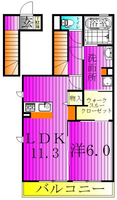 エスポワールＡ 203号室 間取り