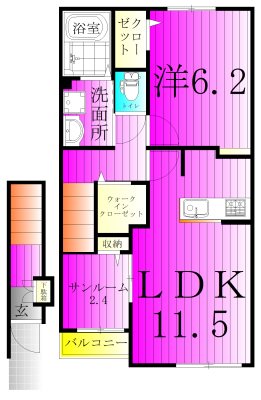 レジデンスｎｏａ 202号室 間取り
