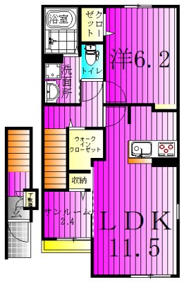 レジデンスｎｏａ 204号室 間取り