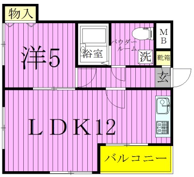 スリーハイム鹿浜 間取り図