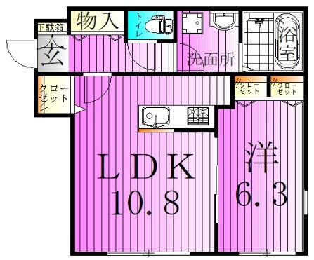 エクセラン西新井大師 間取り図