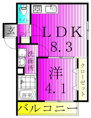 MJ松戸 103号室 間取り