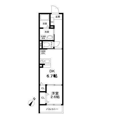 メグリオ新松戸 302号室 間取り