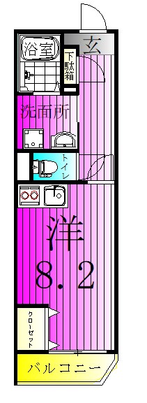 メグリオ新松戸 203号室 間取り