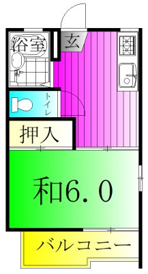 ハイツセイフ B　201号室 間取り