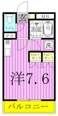 サンタフェスクエア 212号室 間取り