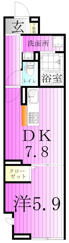 ルリアン千住緑町 間取り図