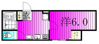 SerenoⅡ 201号室 間取り